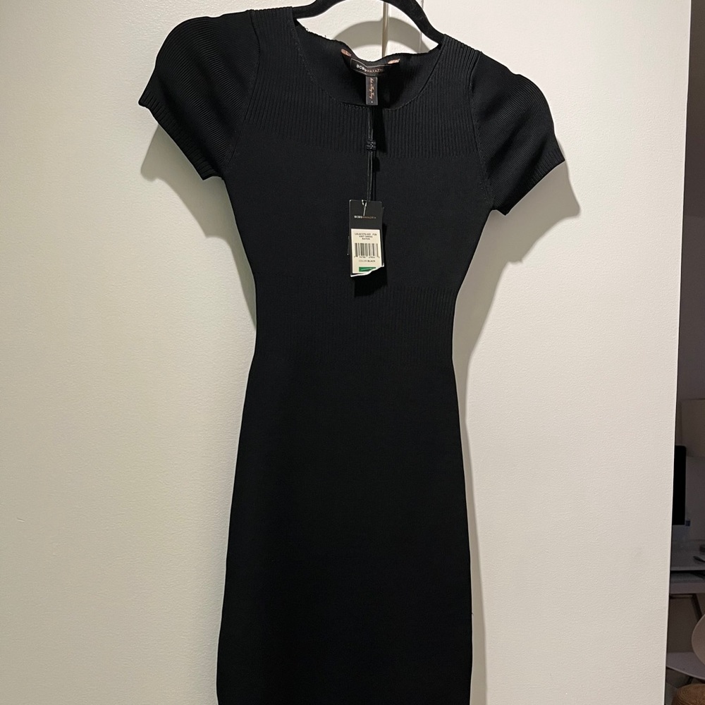Bcbg black knit dress